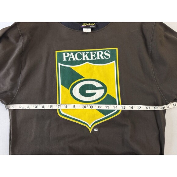 Rare Vintage Insignia Sport Green Bay Packers Crewneck Medium Pullover Brown - Picture 9 of 14